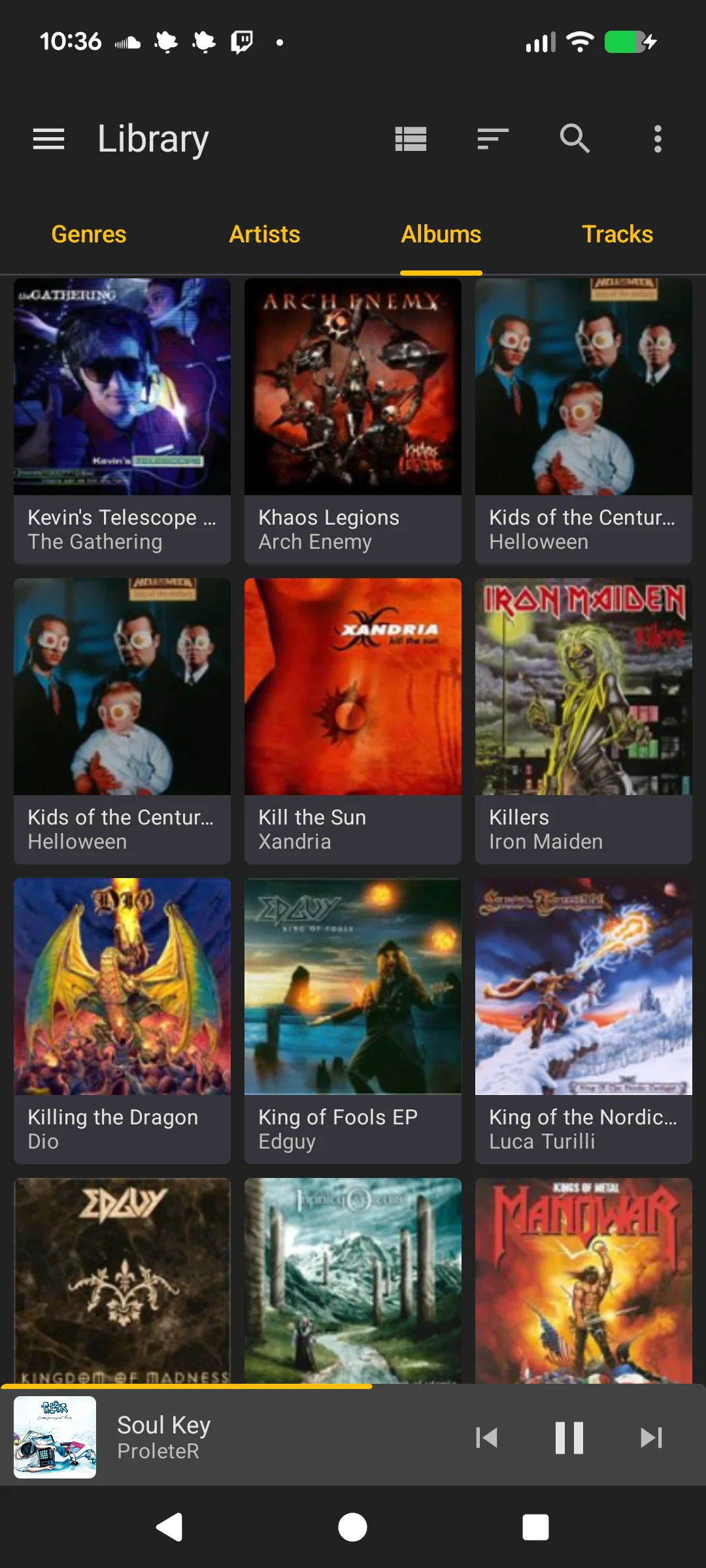 Album grid view