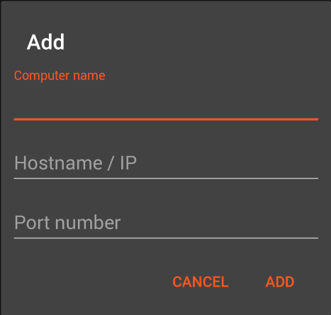 Adding connection settings