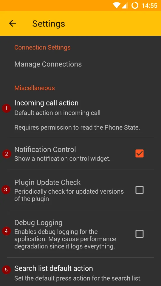 Application Settings