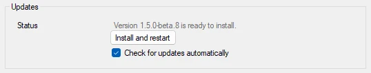 An update downloaded and ready to install